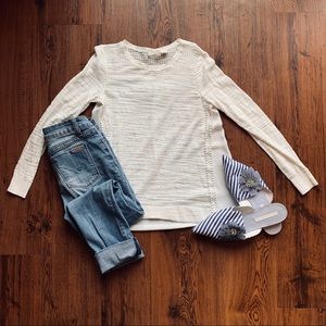 LOFT Mixed Media Blouse